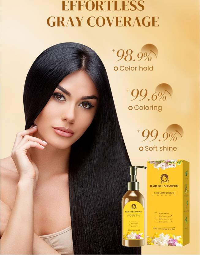 long lasting natural hair dye shampoo Pack of 2