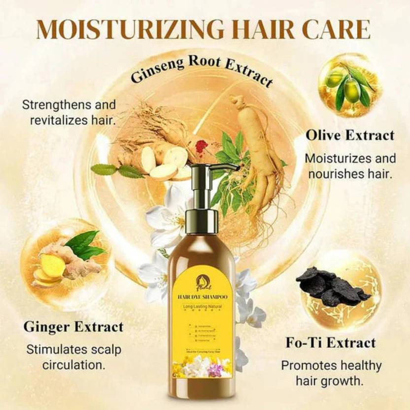 long lasting natural hair dye shampoo Pack of 2